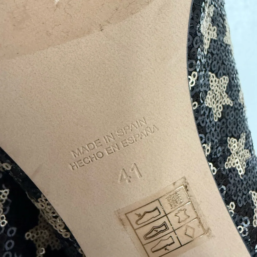 Free People Starry Black and Gold Heeled Boots - Picture 13 of 13